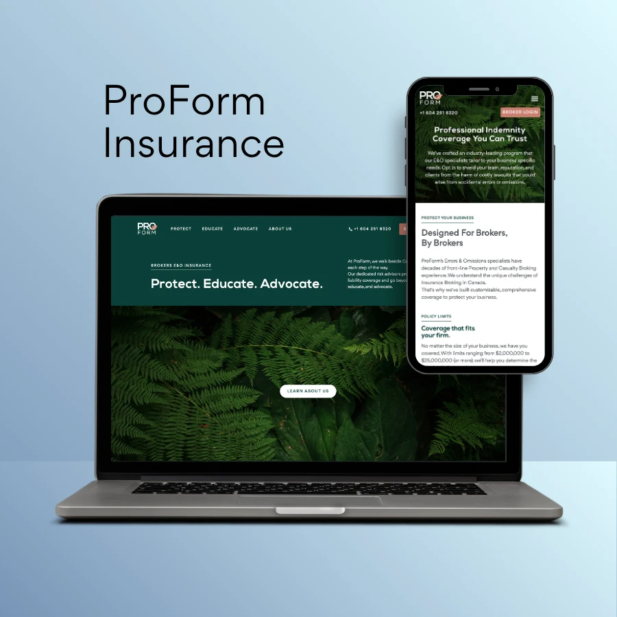 8wire digital client - ProForm Insurance screenshot