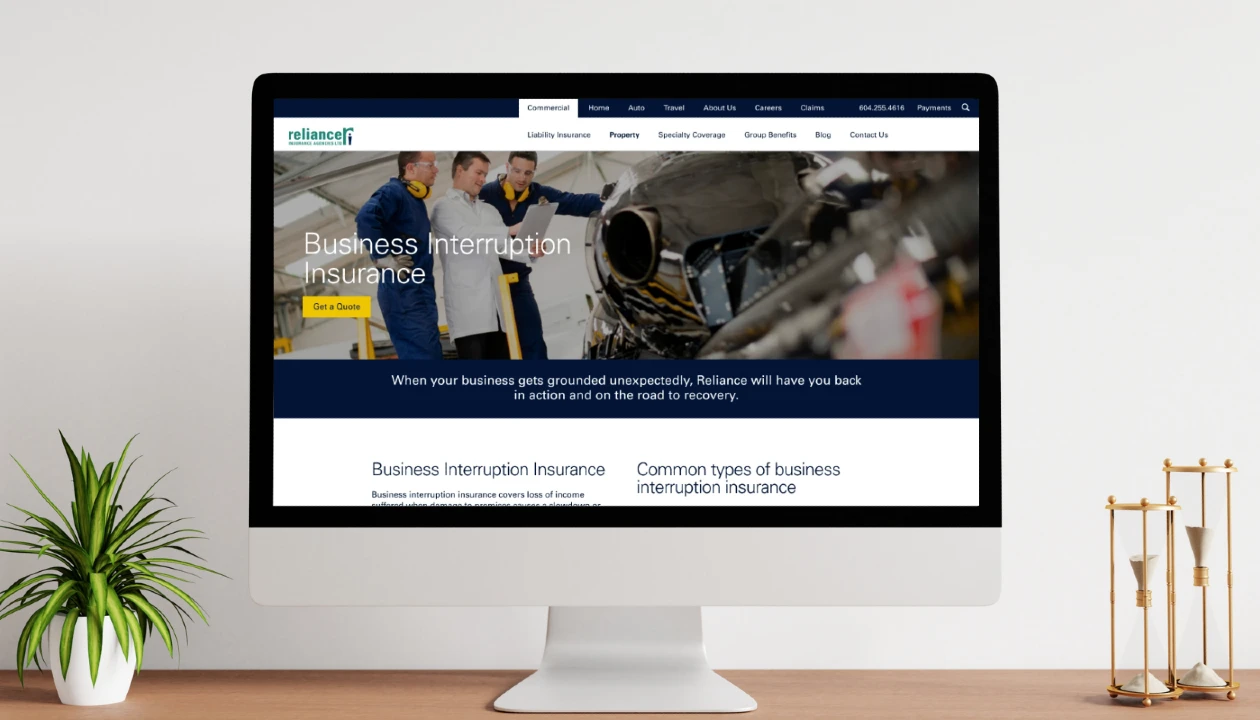 8wire digital client - Reliance Insurance screenshot