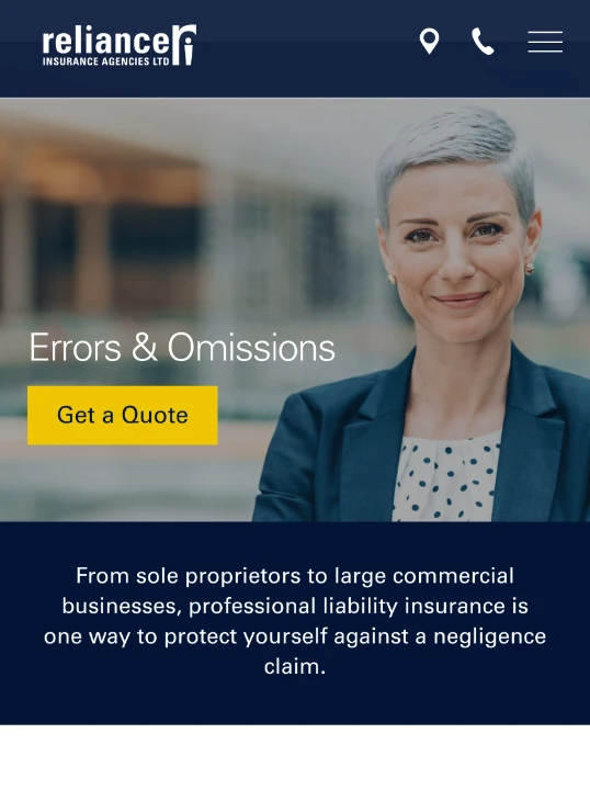 8wire digital client - Reliance Insurance screenshot