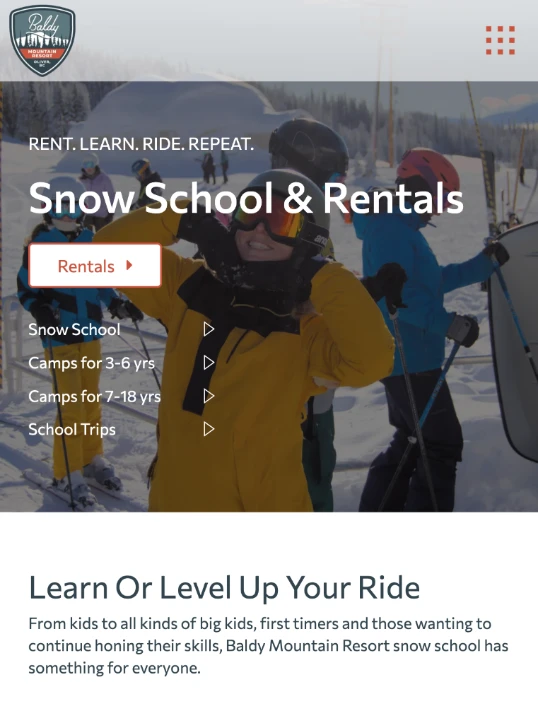8wire digital client - Baldy Mountain Resort screenshot